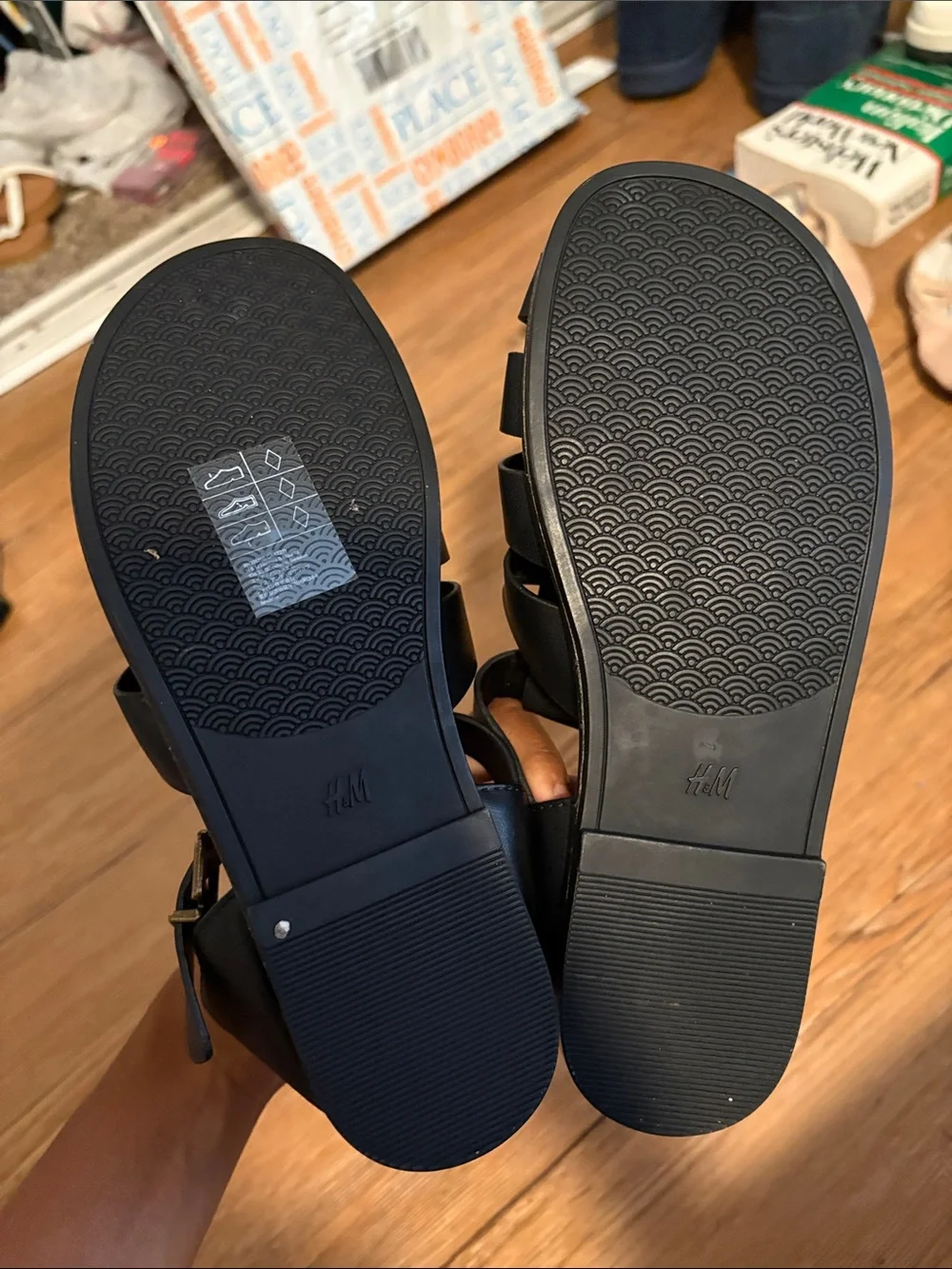H&M Black Kids Strappy Fisherman Sandals with Buckle